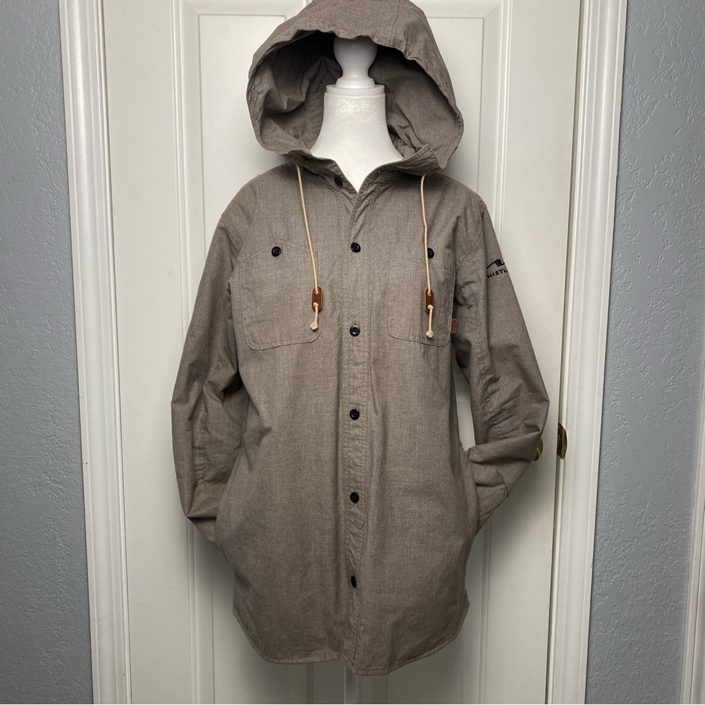 Burton Dry Ride snowboarding all weather hooded jacket fishing lure lining small